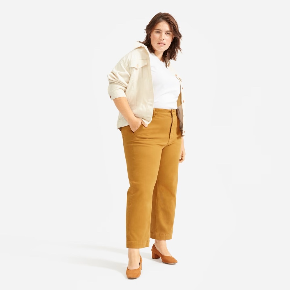 Everlane Straight-Leg Crop Golden Brown, Size 0